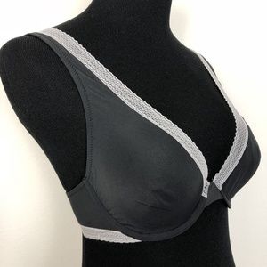 VS Women's Bra Unlined Demi Black White Lace